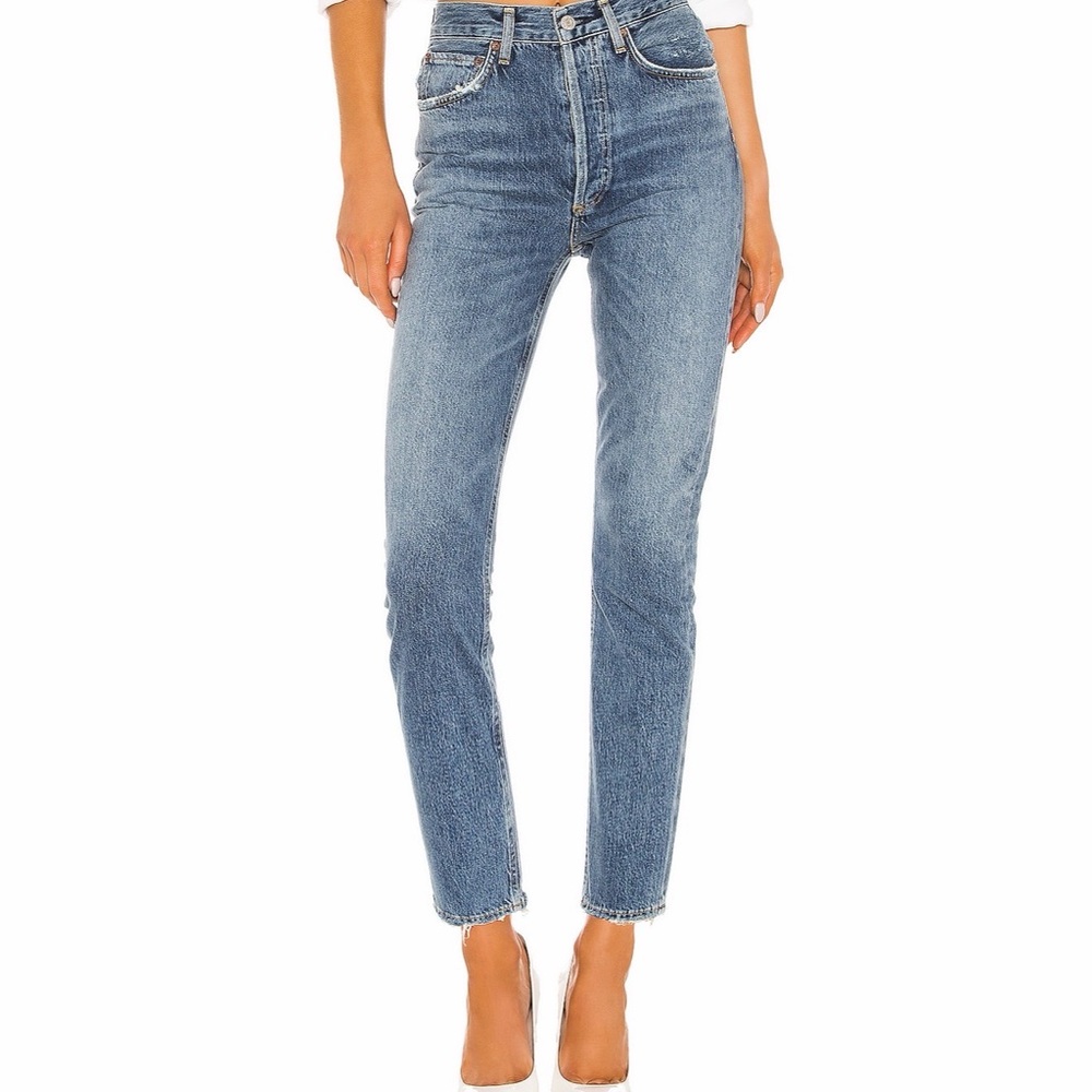 Agolde High Rise Blue Jeans